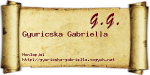 Gyuricska Gabriella névjegykártya